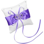 10x10 cm Pillow with Purple Bow